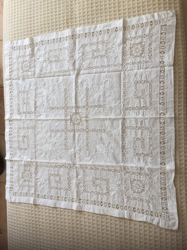 Ancienne nappe crochet fait - ancienne,