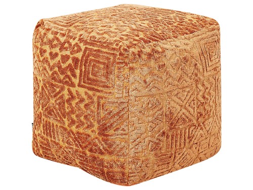 Pouf doré brun - en, soie