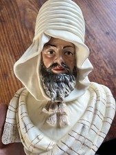 Buste & Statue Faïence Peinte Orientaliste homme au turban Vers 1900