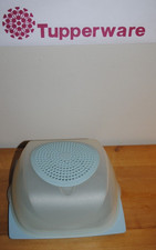 👑TUPPERWARE Boite à Fromage Cave Fromagère Carré 20 X 20 Cm Bleu  TBE