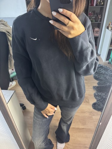 Sweat nike noir logo brodé - logo,