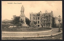 Old postcard Namur, Place Leopold 