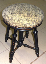Tabouret de piano ancien rond