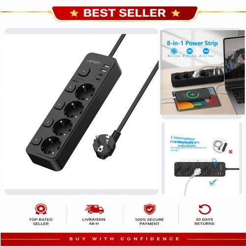 Multiprise usb jsver prises - usb, 4