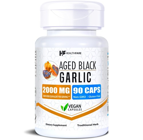 Fermented black garlic - black,