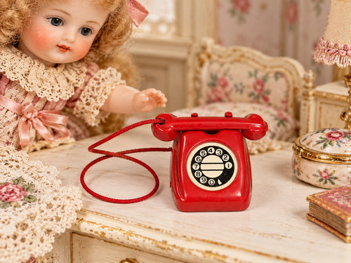 Téléphone miniature ancien - téléphone,