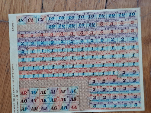 Rationnement feuille de - -,