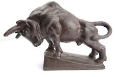 Sculpture Figure Bull Iron Figure Bronze Optical Purse Decoration of
