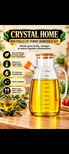 Crystal home bouteille - crystal, huile
