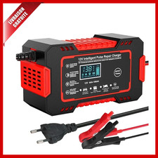 Chargeur Batterie Voiture 12V 6A Intelligent LCD Réparation Rapide Auto Moto ✅