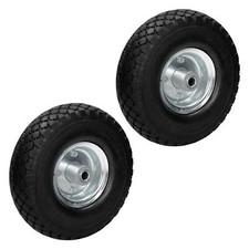 2x 10" Roue de brouette PU 3.00-4 Ø 260mm caoutchouc solide roulement à billes