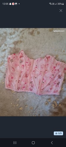 Haut corset femme rose