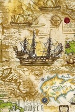 PLAQUE MÉTAL  carte trésor