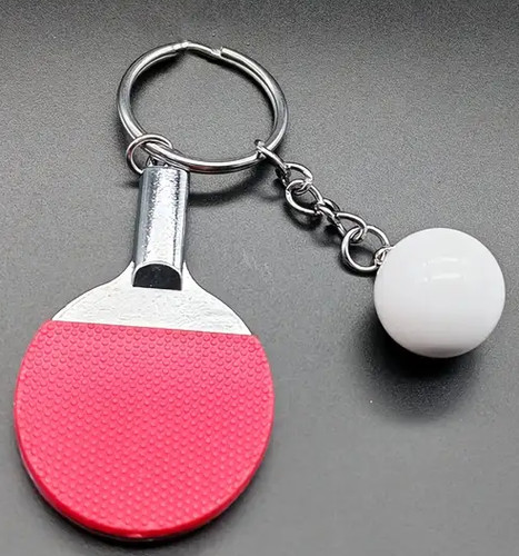 Porte cle clef - raquette, rouge