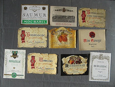 ++"0869"  LOT DE 10 ETIQUETTES DE VINS