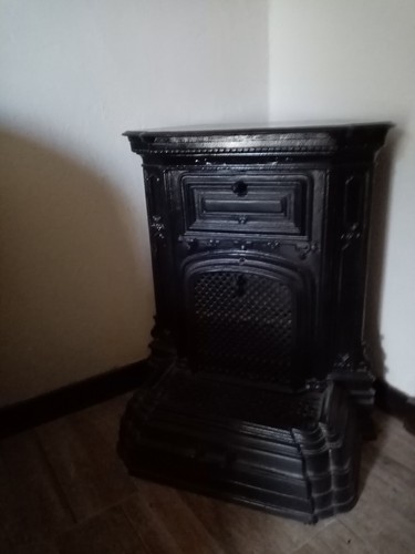 Poêle bois fonte - bois, ancien