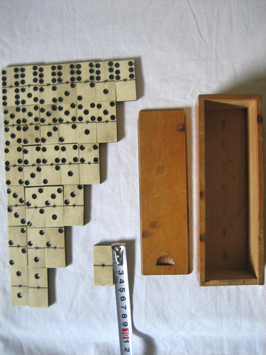 Ancien jeu dominos - ancien, &
