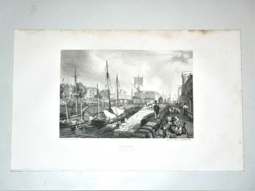 Gravure nantes vue prise - vue, de