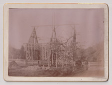 Burgundy LE MANCEY Construction de la la la la laundry c.1898 - Vintage Citrate Print