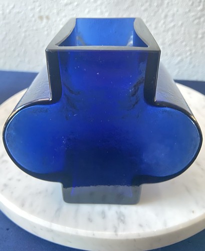 Vase vintage verre moulé - vase,