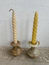 2 Anciens Petits Bougeoir En Marbre ? Pierre ? Deco Retro Table 