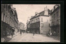 CPA Mantes, La Rue Porte aux