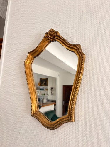 Miroir doré bois - doré,