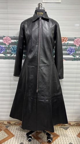Robe longue punk cuir - robe,