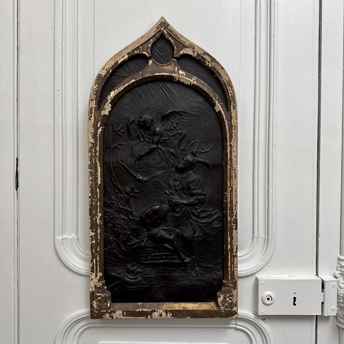Panneau cuir repoussé - panneau,