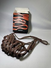 Pitbull Dog Muzzle Leather Amstaff Muzzles Staffordshire Terrier Secure Baske...