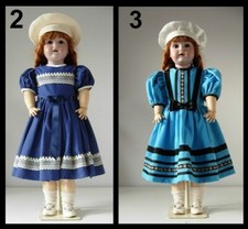 robe poupée ancienne allemande Jumeau SFBJ Kestner Halbig dress antique doll