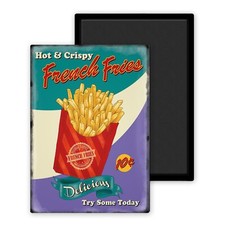 French fries Vintage-Magnet Frigo 54x78mm personnalisé
