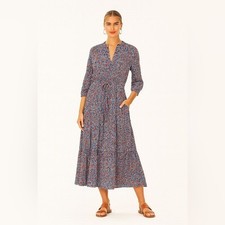 BANJANAN Bazaar Dress In Siesta Blueprint Small