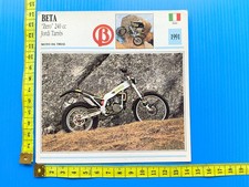 TECHNICAL SHEET MOTORCYCLE TRIAL BETA ZERO 240 CC JORDI TARRES ITALY 1991