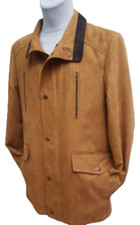 Veste En Daim Pour Hommes Taille XXL Orange Brun