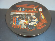 Antique Couple Decorative Plate and Fireplace