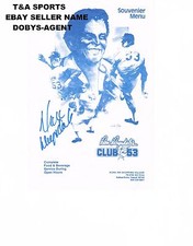 DON DRYSDALE SIGNED DRYSDALE'S CLUB HAWAII RESTAURANT MENU BROOKLYN DODGERS JSA