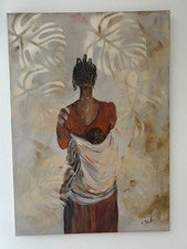 FEMME AFRICAINE, 50X60CM