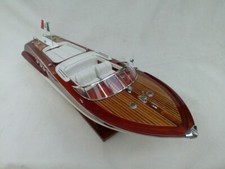 maquette riva bateau Riva Aquarama Crème  53cm entièrement Bois laiton modélisme