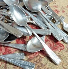  ANTIQUE DINNERETTE, COVERED METAL SPOON circa 1920, Sold individually! 