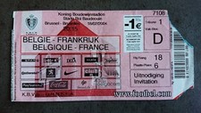 BELGIQUE FRANCE 2004 TICKET