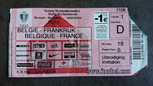 Belgique france 2004 ticket - 2004,