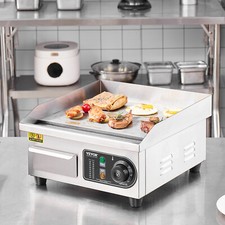 VEVOR Plancha Électrique Commerciale 2000 W Température Réglable 50-300 °C