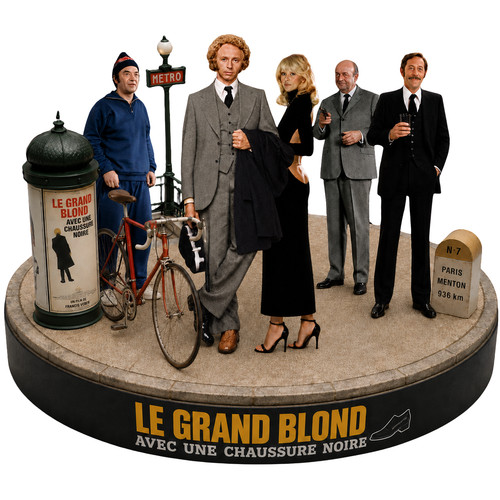 Silhouette grand blond avec - le,