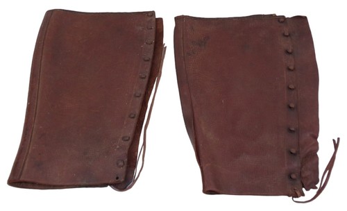 Paire guêtres cuir - guêtres,