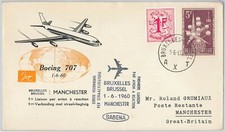 50147 -  BELGIUM  - 1st FLIGHT COVER: Bruxelles /  Manchester -  1960  SABENA