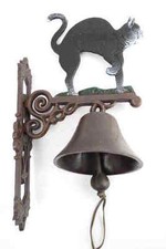 Cast Cat 2 Bell Metal Shipbell Garden Decoration Wall Bell