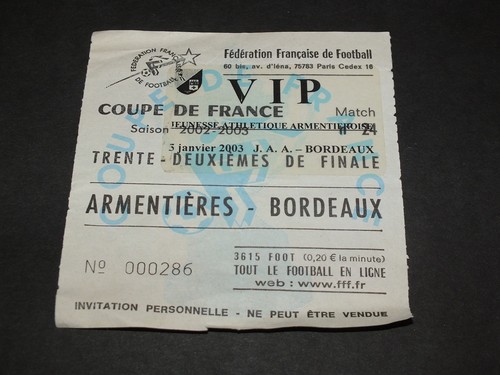 Ancien ticket foot - !!,