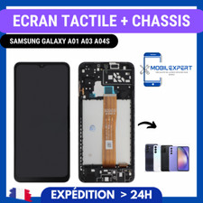 ECRAN LCD/ORIGINAL + VITRE TACTILE SUR CHASSIS SAMSUNG GALAXY A01 A03 A04S CORE