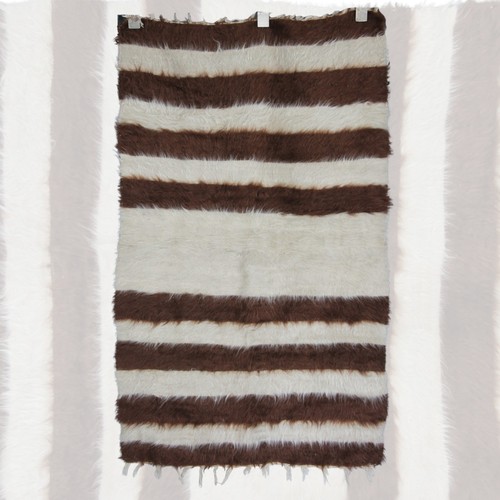 Kilim rayé marron vintage 2 - kilim,